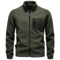 Veste en polaire pour hommes avec col montant et poche poitrine zippée Echoarchiv