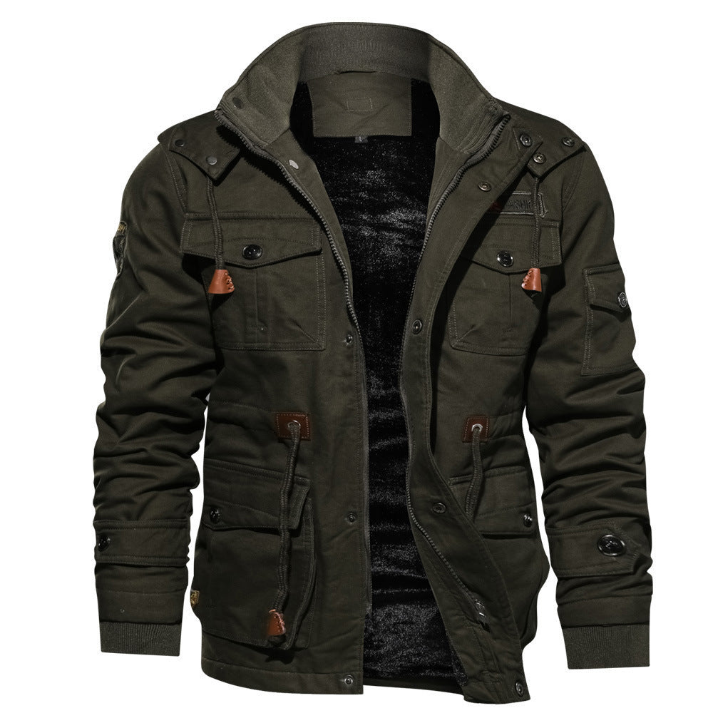 Veste blazer en coton décontractée pour hommes avec patte de boutonnage, poches plaquées et doublure rayée Echo Archiv