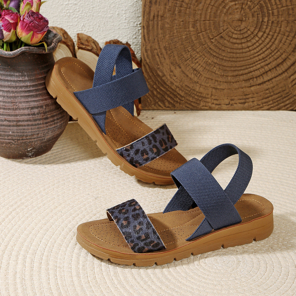 Sandales confortables pour femmes avec des brides élastiques et un lit de pied anatomique R&B