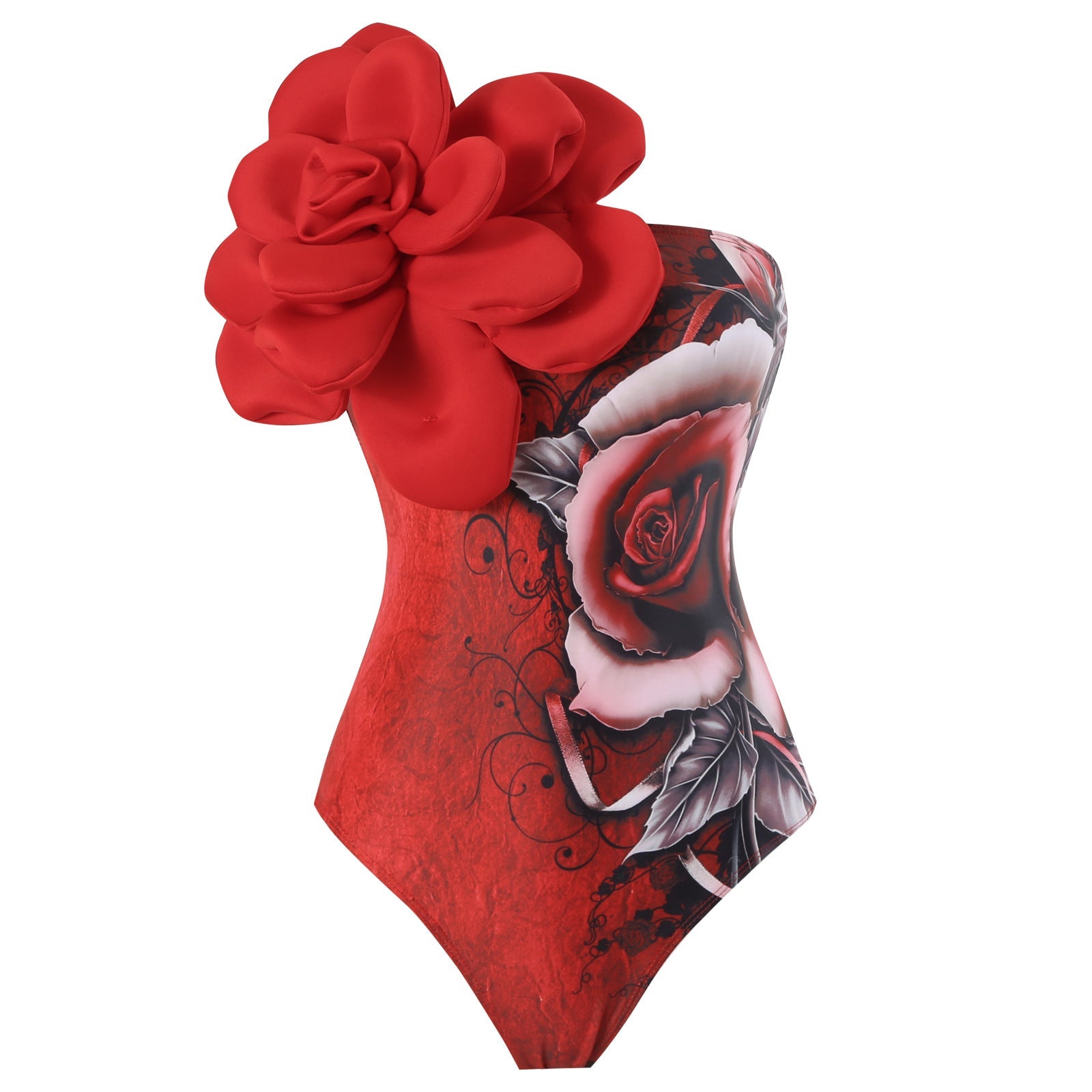 Maillot de bain élégant pour femmes avec détail floral et tunique de plage transparente Echo Archiv
