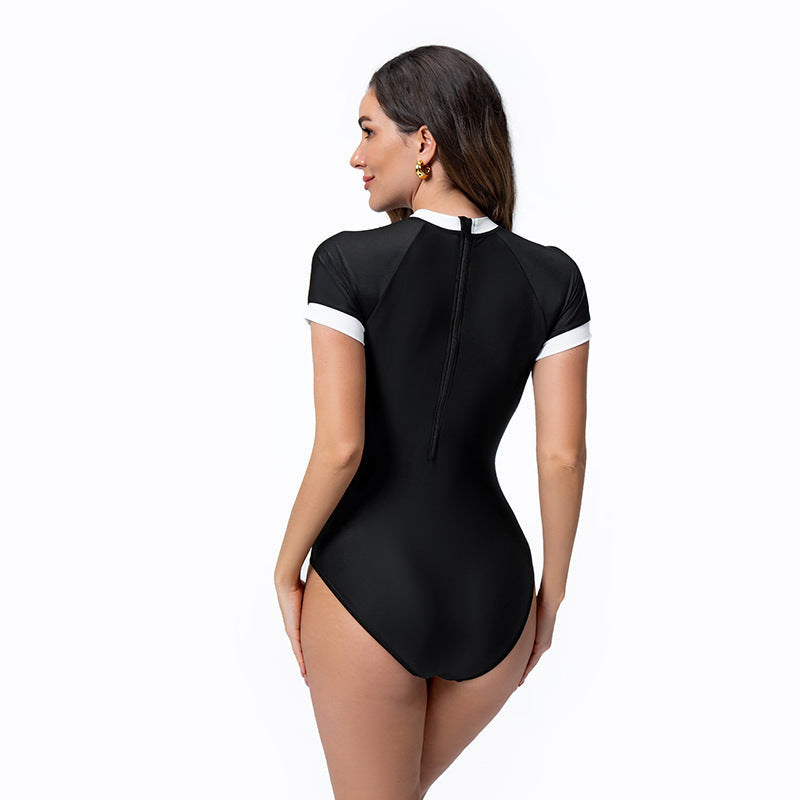 Maillot de bain une pièce à manches courtes pour femmes Drune