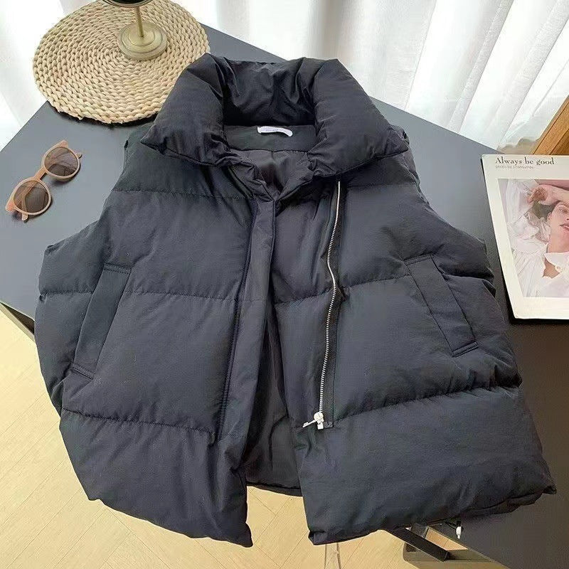 Gilet matelassé pour femmes avec col châle volumineux, fermeture éclair à double sens cachée et cordon de serrage ajustable Echo Archiv