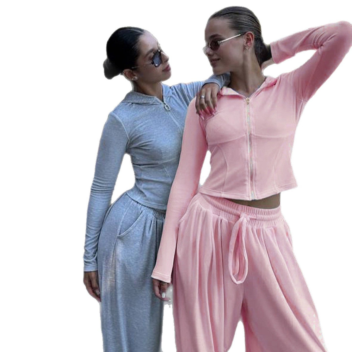 Pantalon palazzo lounge pour femmes avec ceinture confort élastique, cordon de serrage et ourlet ballon Echo Archiv