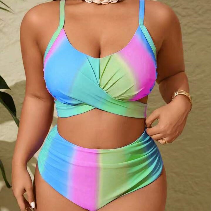 Ensemble de bikini taille haute pour femmes avec détail de nouage ludique Echo Archiv