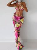 Robe de plage élégante pour femmes avec design floral R&B