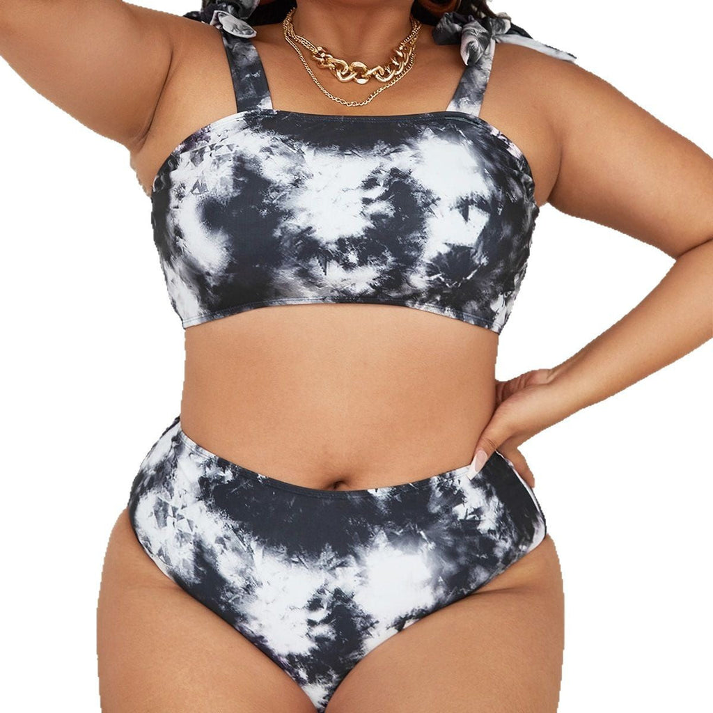 Ensemble de bikini taille haute pour femmes avec haut ludique et design de bretelles élégant Echo Archiv