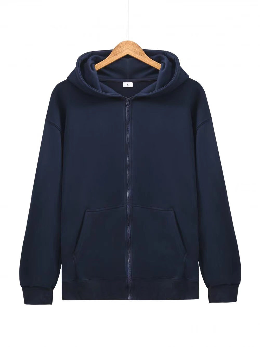 Hoodie unisexe nan léger avec fermeture éclair, en French-Terry gratté à l'intérieur, coutures plates et poches kangourou Echo Archiv
