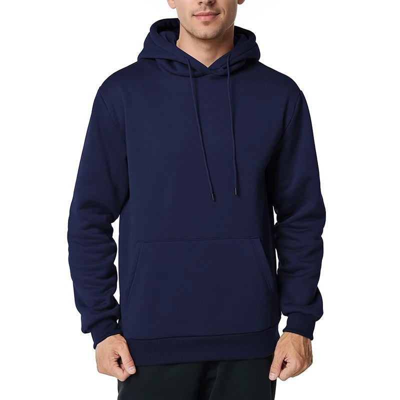 Homme nan sweat à capuche minimaliste avec doublure en polaire douce et poche kangourou Echo Archiv