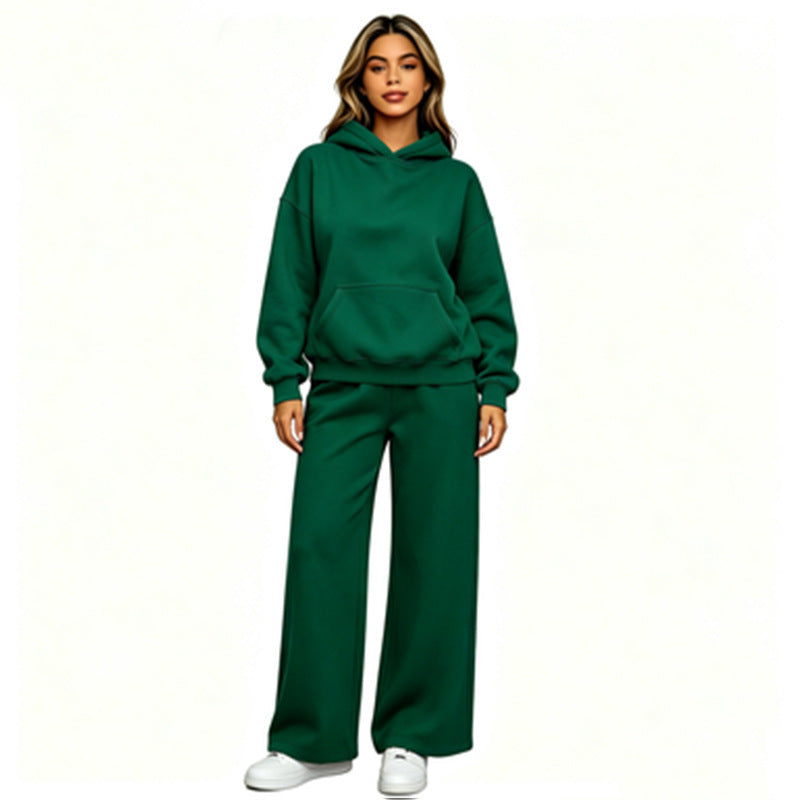Sweat à capuche décontracté pour femmes avec pantalons larges Echoarchiv