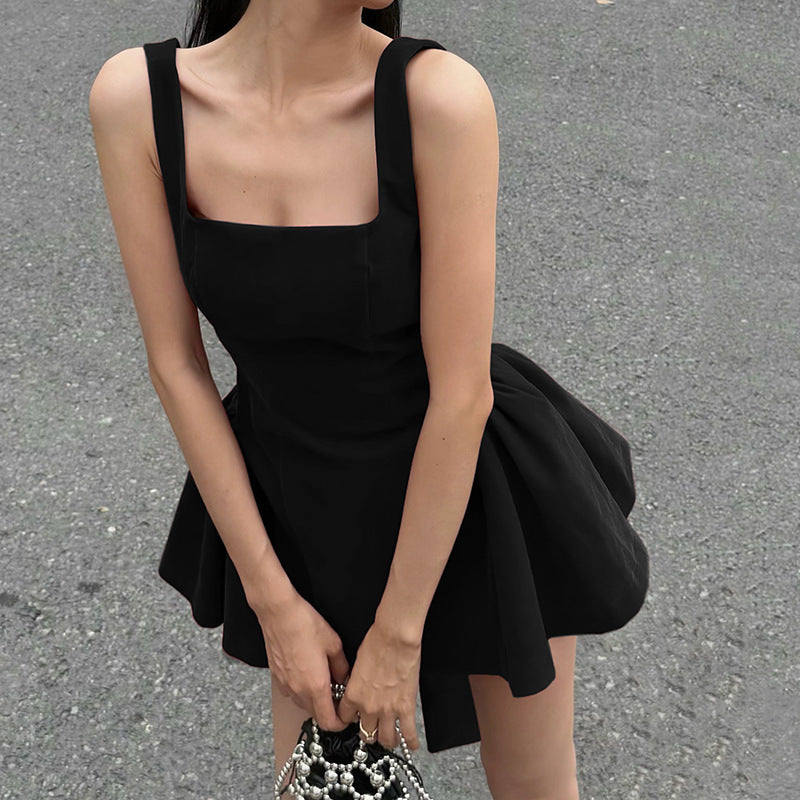Robe courte en velours pour femmes avec une coupe de haute qualité et une silhouette en A R&B