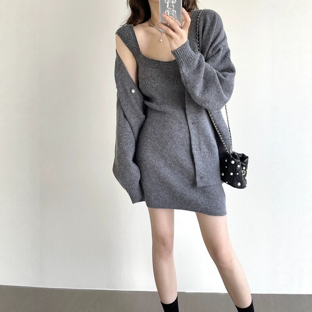 Robe en tricot pour femmes avec cardigan ouvert Echo Archiv