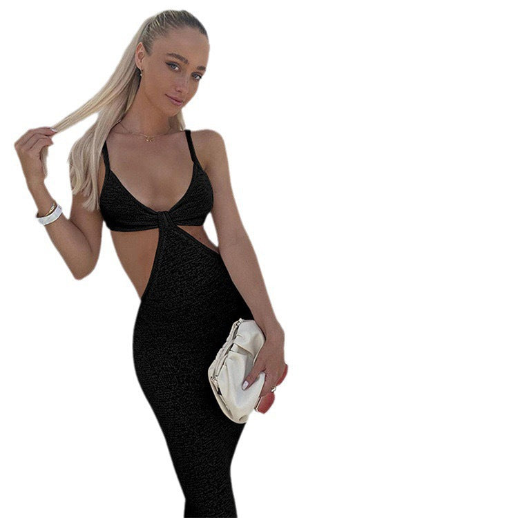 Robe maxi élégante pour femmes avec des détails uniques en cut-out R&B