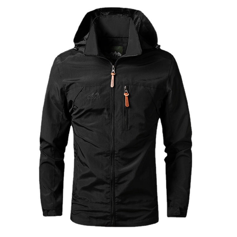 Veste softshell légère pour hommes, déperlant, avec capuche et fermeture éclair sécurisée Echo Archiv