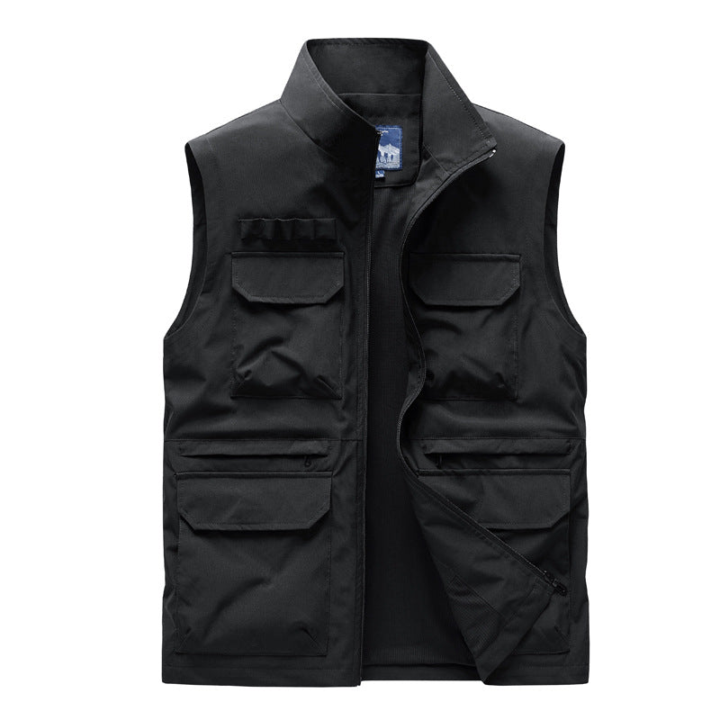 Gilet utilitaire tactique pour hommes Echo Archiv avec organisateur de poches modulaire, fermeture éclair dissimulée et col renforcé