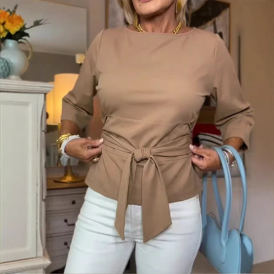 Chemisier Élégant pour Femmes avec Détail Nœud
