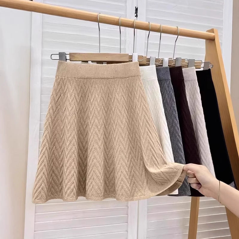 Jupe plissée en tricot pour femmes avec motif en torsade Echo Archiv
