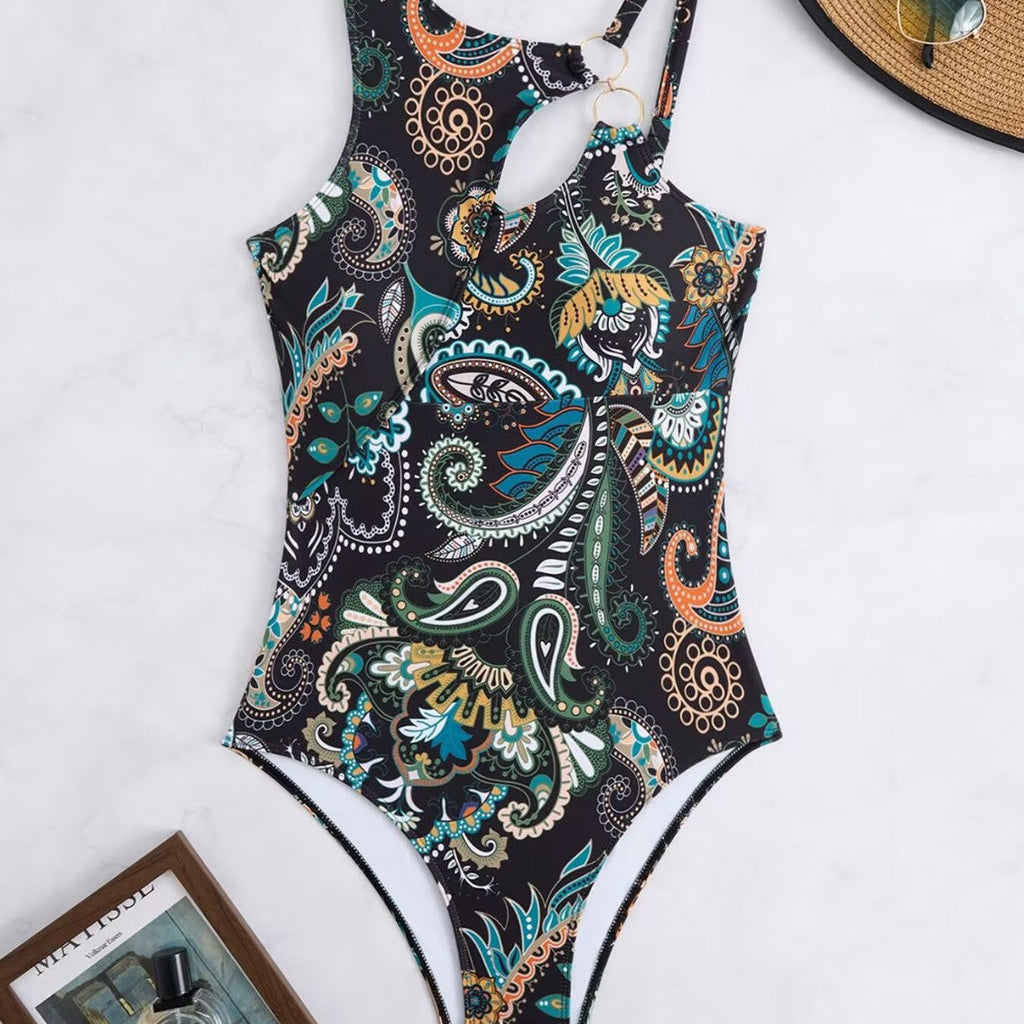 Maillot de bain une pièce élégant pour femmes avec design asymétrique R&B