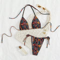 Bikini triangle femme avec motif floral R&B