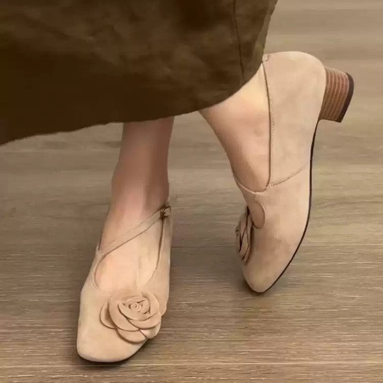 Ballerines élégantes pour femmes avec accent floral et semelle confortable R&B