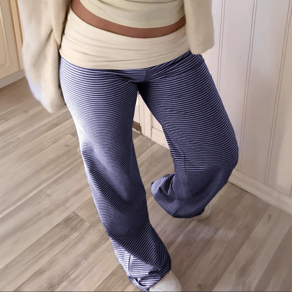 Pantalon lounge Palazzo pour femmes à taille haute et en tissu élastique Comfort-Stretch Echo Archiv