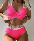 Maillot de bain femme à haute coupe avec accents colorés R&B