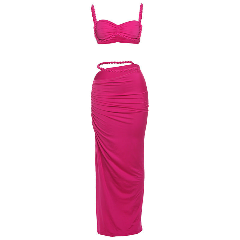 Ensemble de bikini pour femmes avec jupe portefeuille élégante R&B