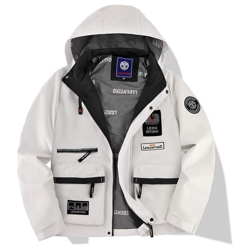 Veste de terrain technique pour hommes avec capuche et poches multifonctionnelles, softshell déperlant Echo Archiv