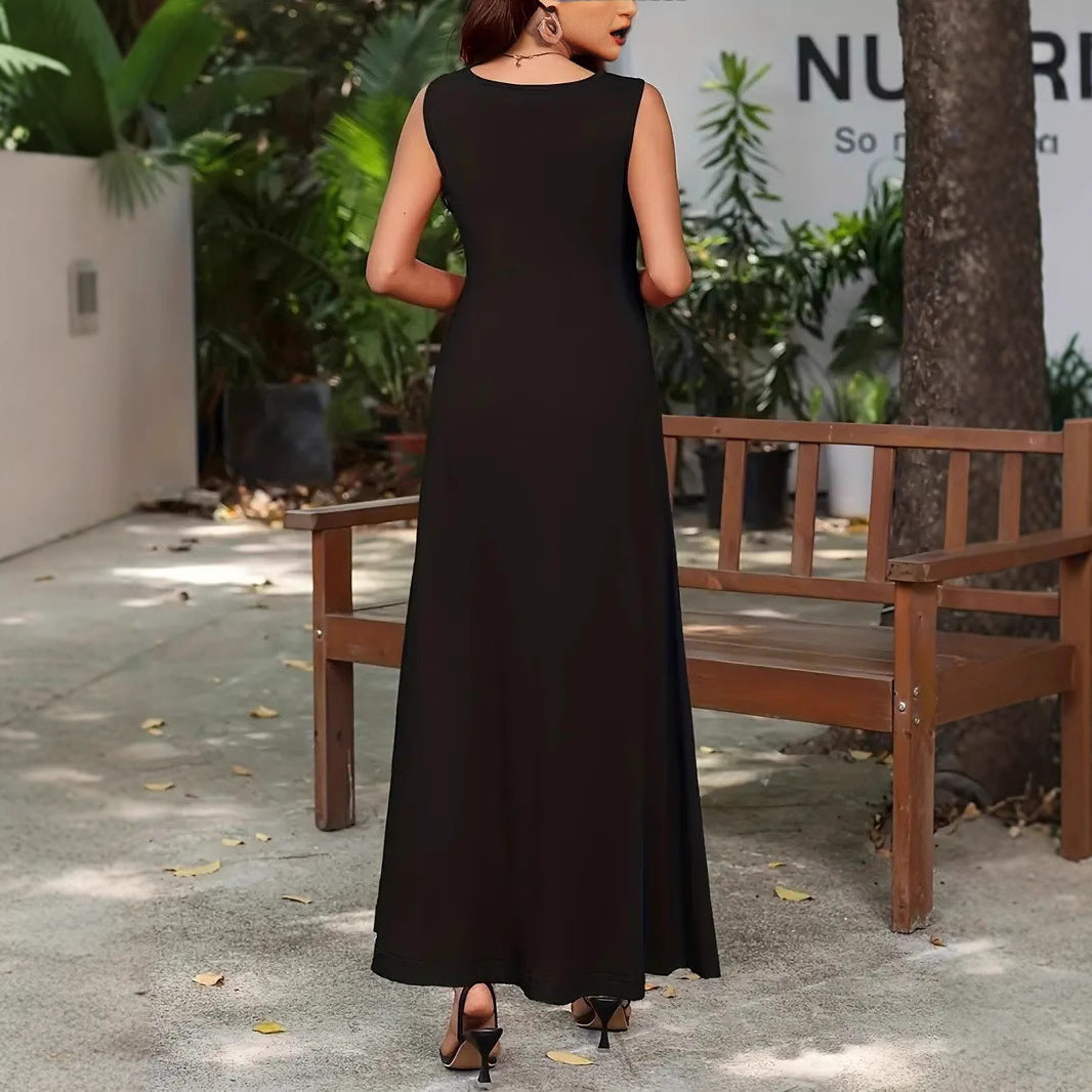 Robe Mi-longue Sans Manches Pour Femme | Idéale Pour Les Tenues Quotidiennes Et Décontractées