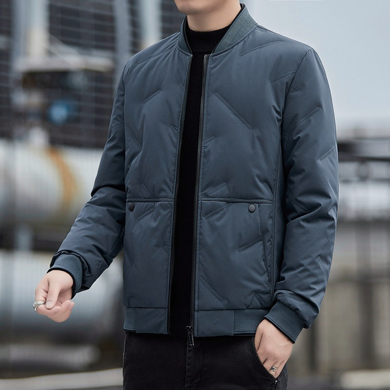 Blouson matelassé pour hommes avec col montant