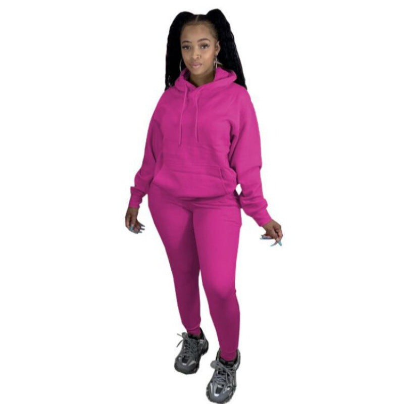 Ensemble de loisirs pour femmes en deux parties avec un sweat à capuche oversize et des leggings taille haute, coupe slim Echo Archive