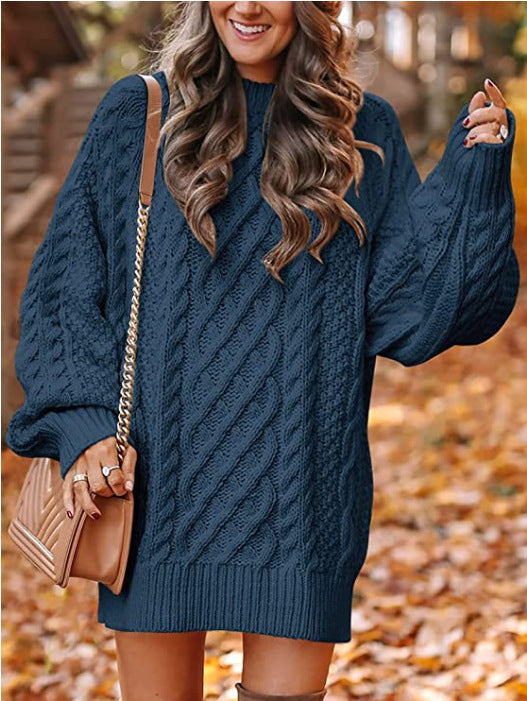 Pull Oversize Femme avec Détail en Tricot à Câbles