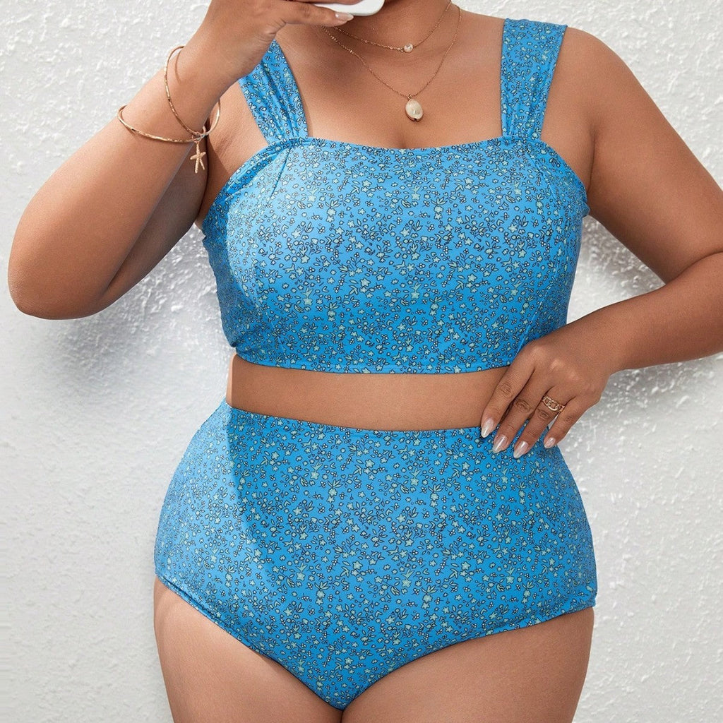 Ensemble de bikini taille haute pour femmes avec design floral et bretelles larges Echo Archiv