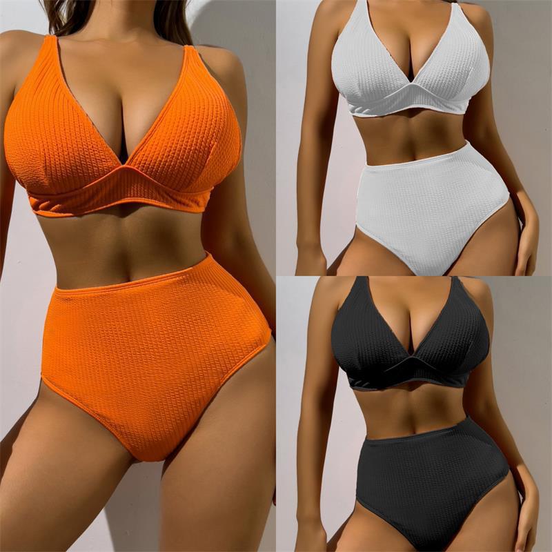 Bikini Femme Taille Haute avec Haut Structuré R&B