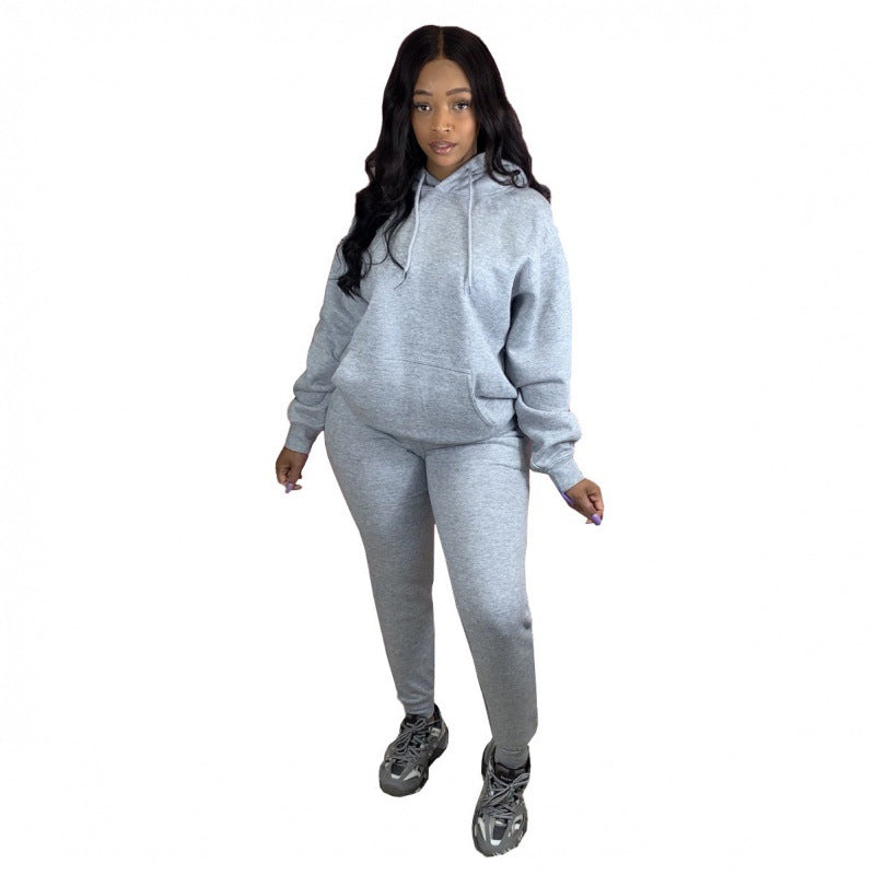 Ensemble de loisirs pour femmes en deux parties avec un sweat à capuche oversize et des leggings taille haute, coupe slim Echo Archive