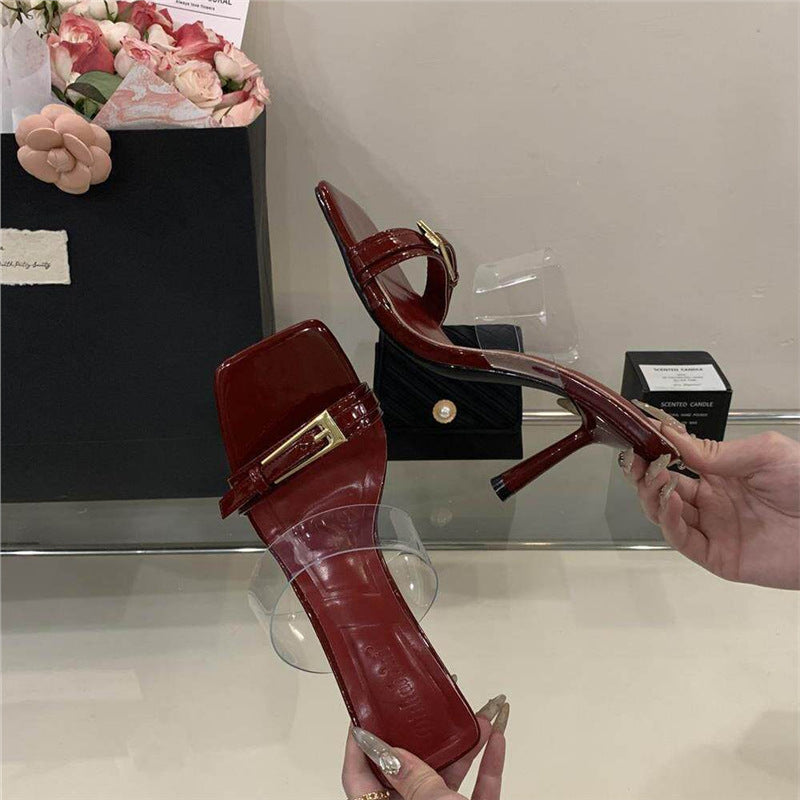 Sandales à talons hauts transparentes élégantes pour femmes R&B