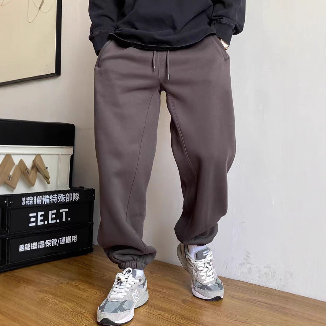 Pantalon de jogging tapered pour hommes avec couture d'entrejambe marquée, cordon de serrage et bords élastiques Echo Archiv