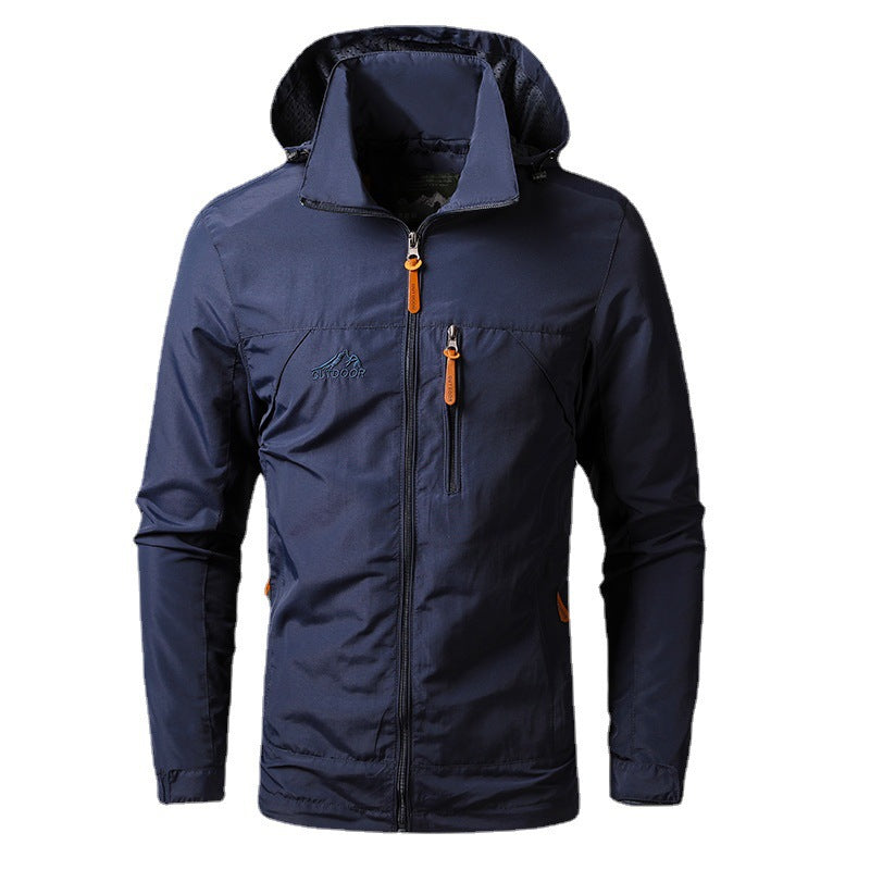 Veste softshell légère pour hommes, déperlant, avec capuche et fermeture éclair sécurisée Echo Archiv