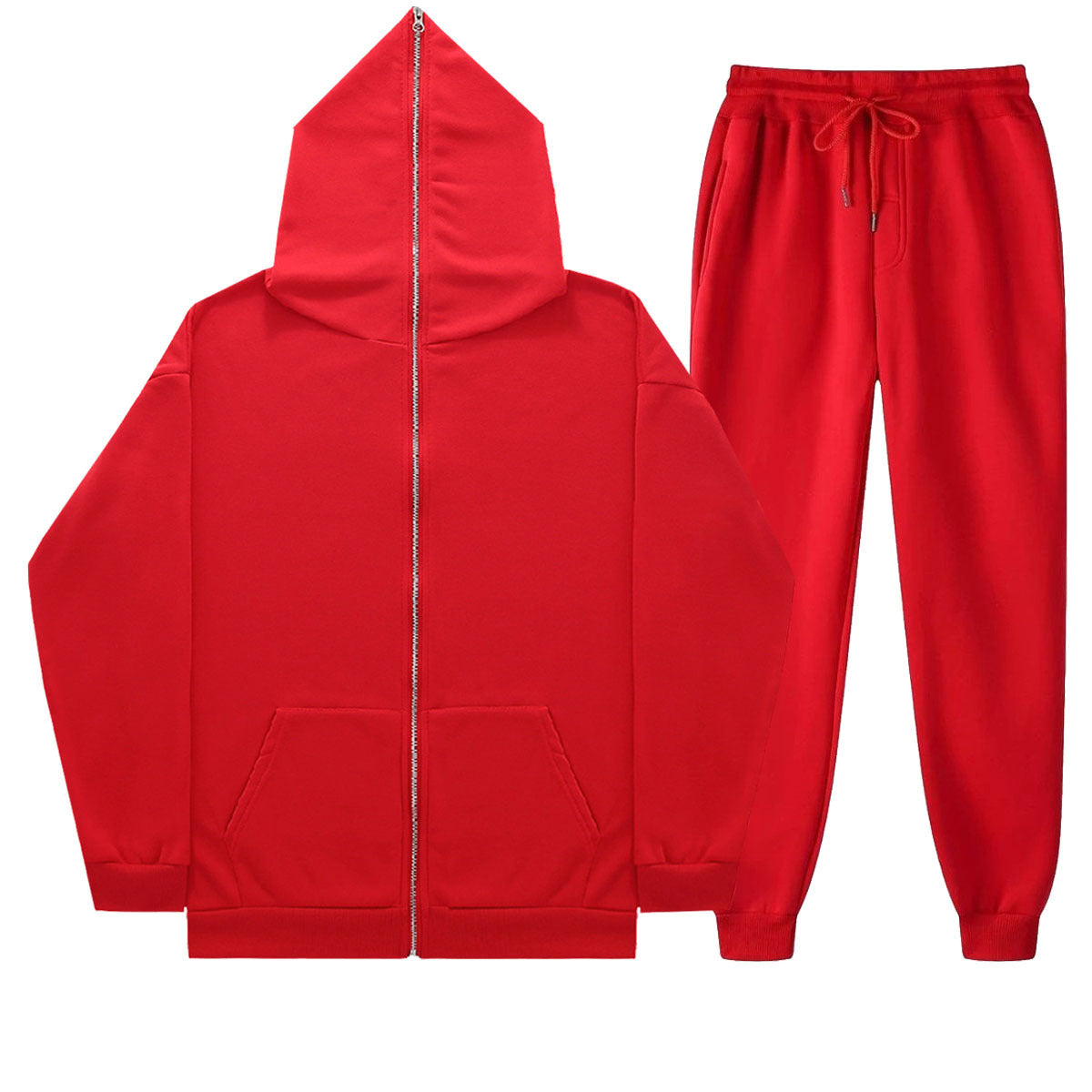 Ensemble unisexe léger en French-Terry avec zip à capuche et jogging tapered de Echo Archiv
