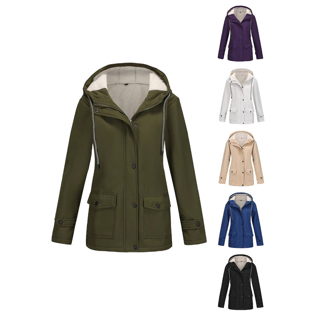 Veste d'extérieur à la mode pour femmes avec doublure en polaire