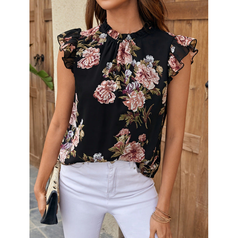 Chemisier fleuri pour femmes avec design peplum Heidi-Mode