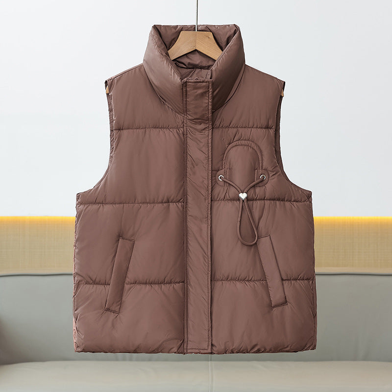 Gilet matelassé léger pour femmes avec col montant et application de cordon décoratif Echo Archiv