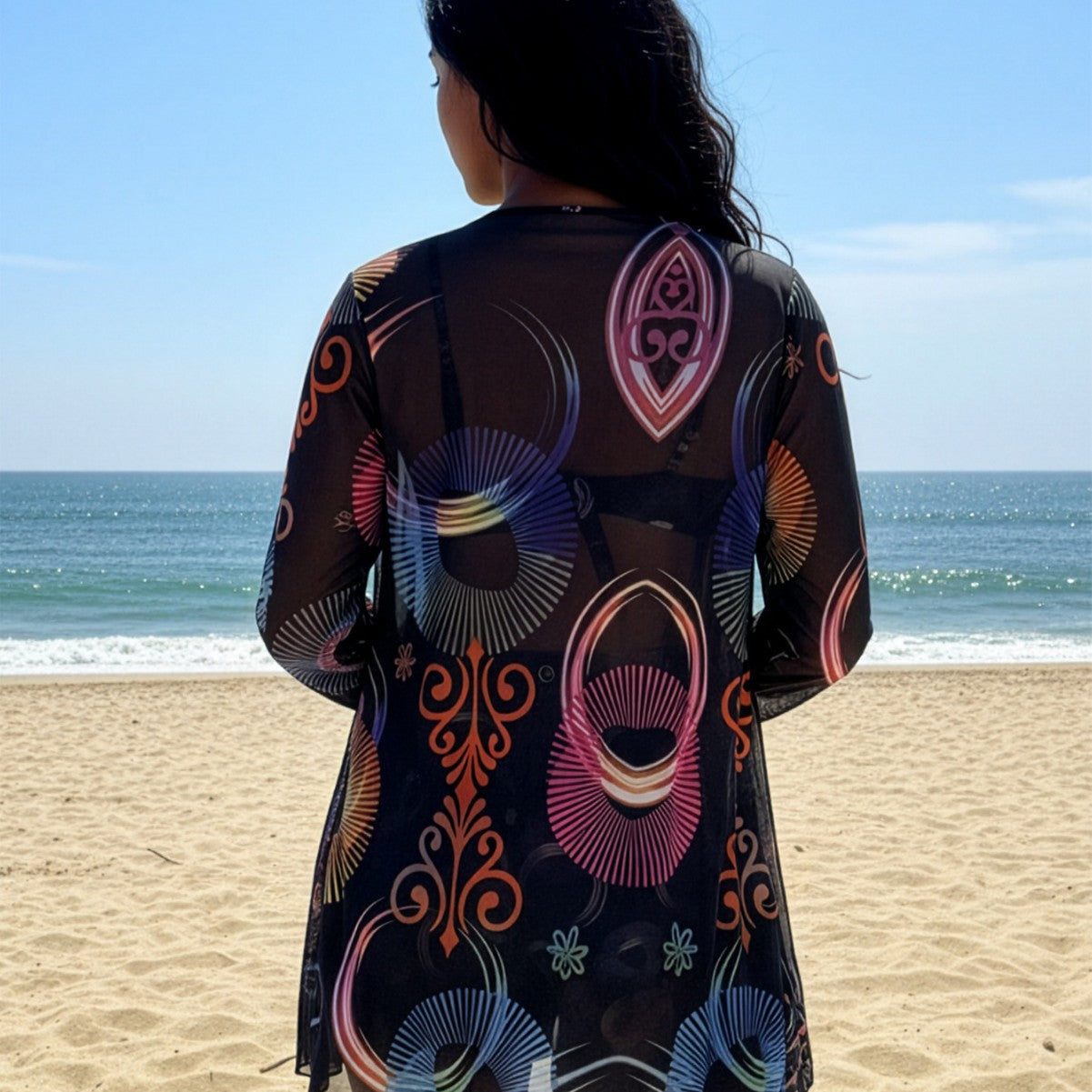 Mode de bain tendance pour femmes avec sur-robe transparente Echo Archiv
