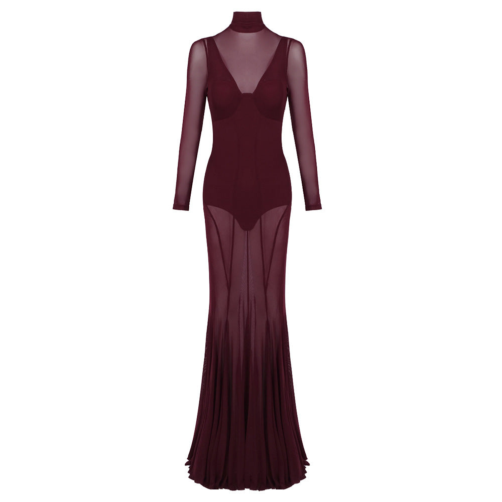 Robe de soirée élégante et transparente pour femmes Heidi-Mode