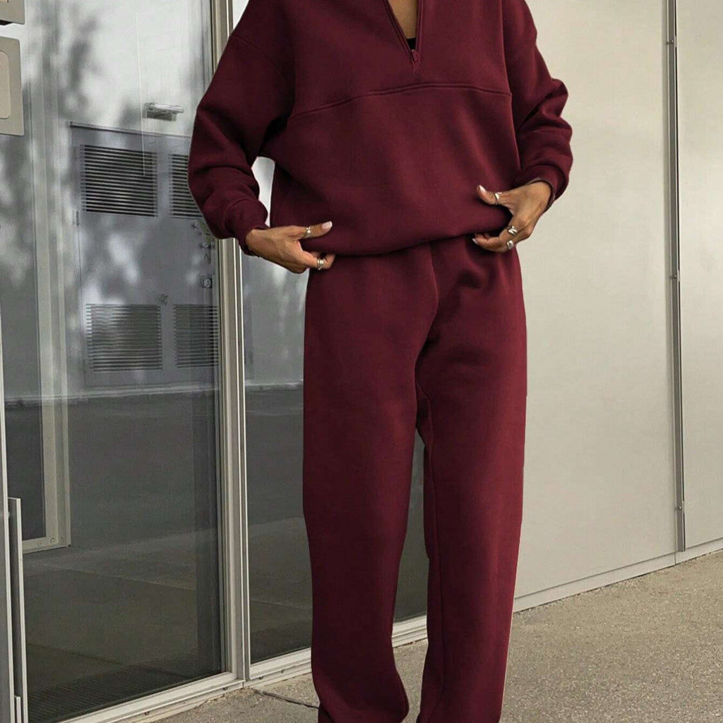 Ensemble lounge doux pour femmes avec sweat-shirt ample et pantalon de jogging taille haute Echo Archiv