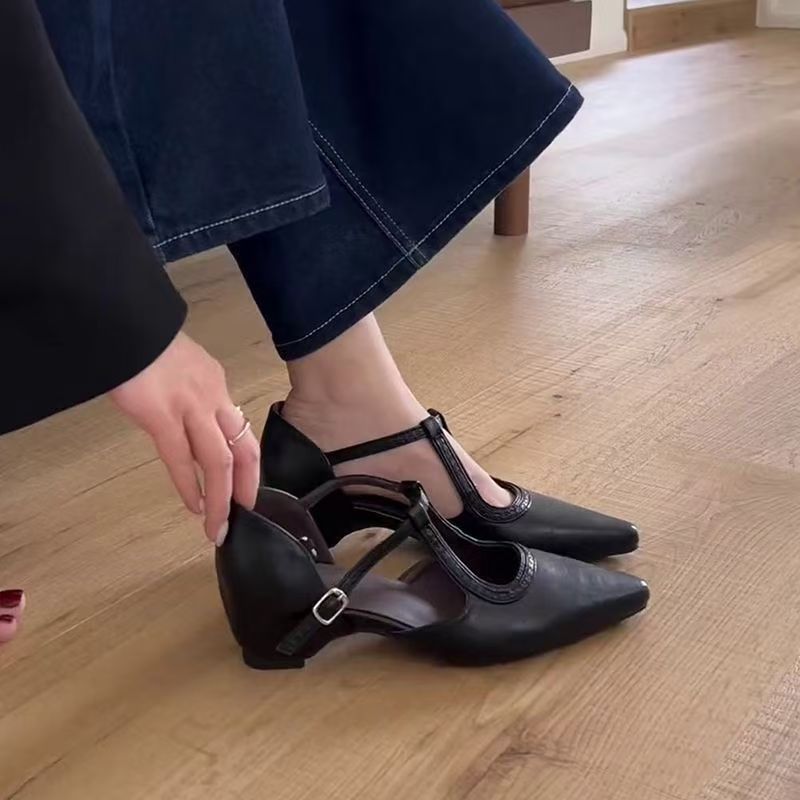 Chaussures Mary Jane élégantes à talons pour femmes avec lanières R&B