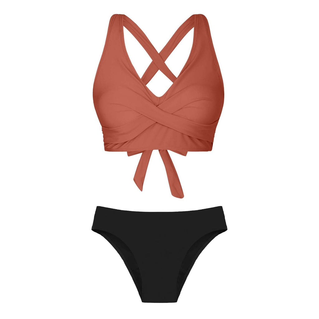 Maillot de bain deux pièces pour femmes avec design floral R&B