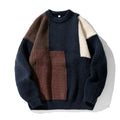 Pull à col rond et design en blocs de couleurs
