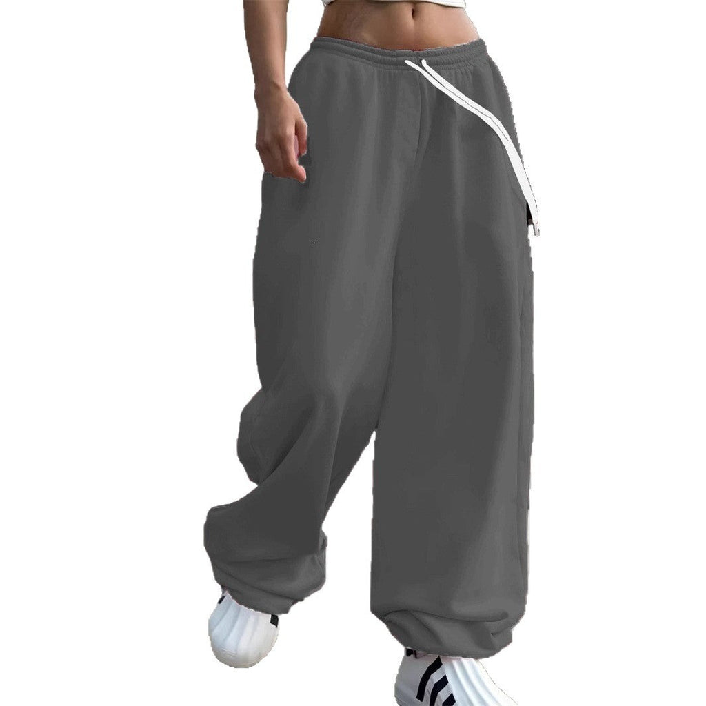 Pantalon de jogging large pour femmes avec ceinture confort haute, cordon de serrage et poignets élastiques Echo Archiv