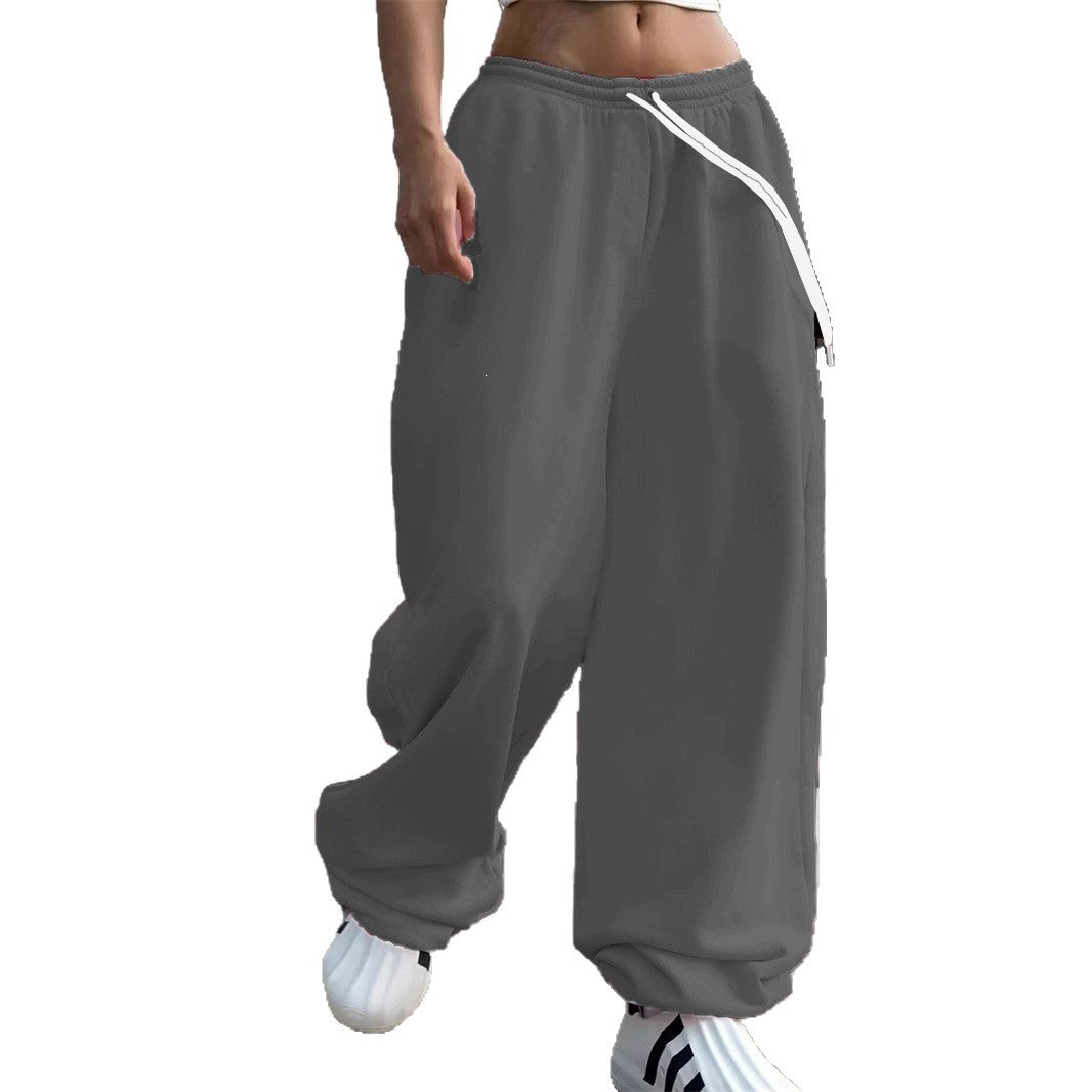 Pantalon de jogging large pour femmes avec ceinture confort haute, cordon de serrage et poignets élastiques Echo Archiv