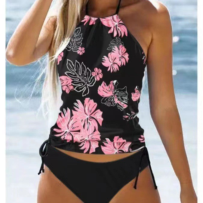 Tankini femme avec motif floral et bretelles réglables Echo Archiv